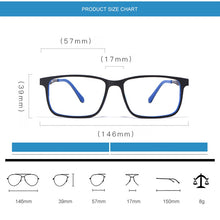 Load image into Gallery viewer, WIHODA Men&#39;s Pure Titanium+TR90 Full-Frame Glasses Frame ,Square Ultra-light Legs Elastic Paint Glass Frames for Myopia F8838