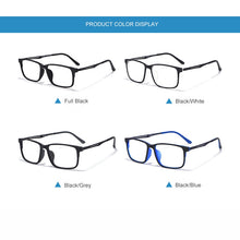Load image into Gallery viewer, WIHODA Men&#39;s Pure Titanium+TR90 Full-Frame Glasses Frame ,Square Ultra-light Legs Elastic Paint Glass Frames for Myopia F8838