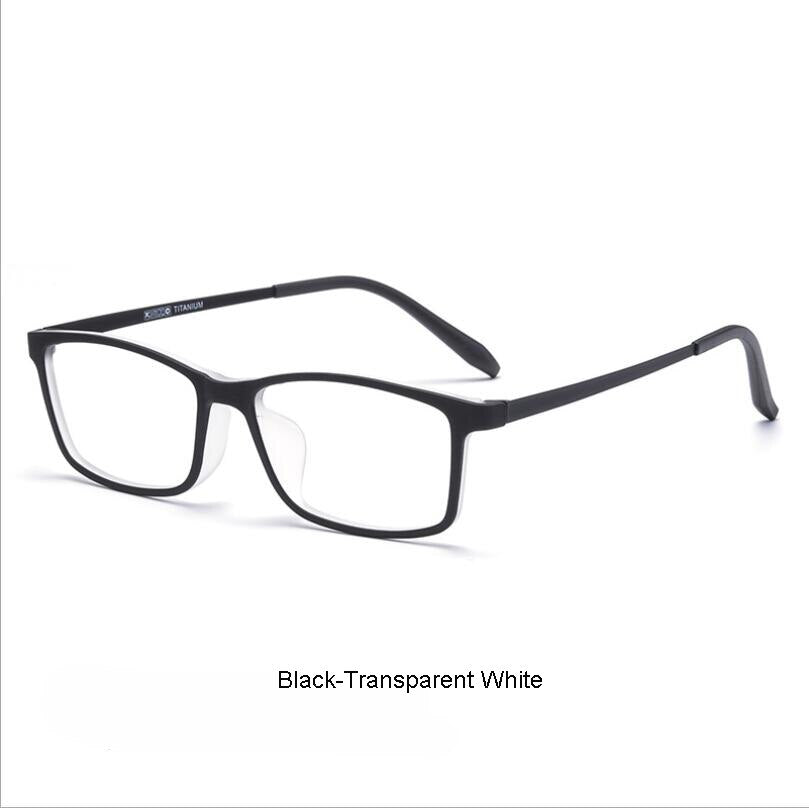 WIHODA Men's β Titanium + TR90 Square Myopia Glass Frames, Super Light Prescription Glasses Frame for Hyperopia Eyeglasses F3048