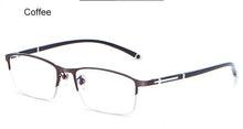Load image into Gallery viewer, WIHODA  Men&#39;s Business Falf Glasses Frame, Square Metal Alloy Full Frame Optical TR90 Leg Glass Frames for Myopia FP9211
