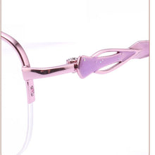 Load image into Gallery viewer, WIHODA Pure Titanium Half Frame Oval Lens Women&#39;s Glasses Frame, Glass Frames for Female Myopia &amp; Hyperopia Prescription F80013
