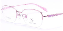 Load image into Gallery viewer, WIHODA Pure Titanium Half Frame Oval Lens Women&#39;s Glasses Frame, Glass Frames for Female Myopia &amp; Hyperopia Prescription F80013