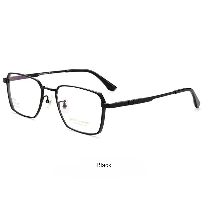 WIHODA Pure Titanium Square Business Men's Glass Frame, Optical Glasses Frame for Myopia Prescription Eyeglasses F90007