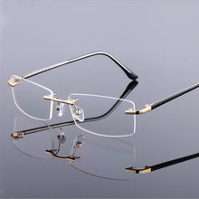 Carica l&#39;immagine nel visualizzatore di Gallery, WIHODA Titanium Alloy Rimless Glass Frame for Myopia Hyperopia Prescription Glasses Frames ,Men&amp;Women Frameless Eyeglasses F866