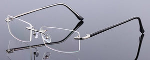 WIHODA Titanium Alloy Rimless Glass Frame for Myopia Hyperopia Prescription Glasses Frames ,Men&Women Frameless Eyeglasses F866