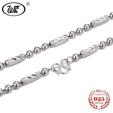 100% 925 Sterling Silver Men Chain Necklace 4mm 5mm 6mm 18 20 22 24 Inch Long Thick Chain Necklaces Mens Jewelry NEW W3 NM014