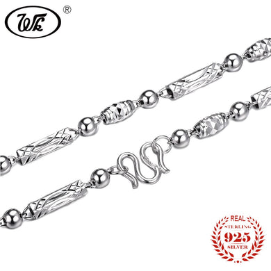 Men Chain Necklace Sterling Silver 925 Genuine Vintage Fashion Mens Necklaces Jewelry 18 20 Inch 4 5mm Wholesale OW NM007