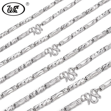 NEW Genuine 925 Sterling Silver Men Necklace Boys Long Thick Hiphop Rapper Chain Male 2.5MM 3MM 4MM 5MM 18 20 22Inch W3 NM012