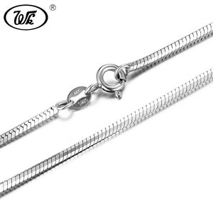 Thick Long Silver Chain 925 Snake Chain 40 45 50 55 60 65 CM 0.8MM 1MM 1.5MM 1.8MM Silver Chains Necklace Women Men W3 NA003