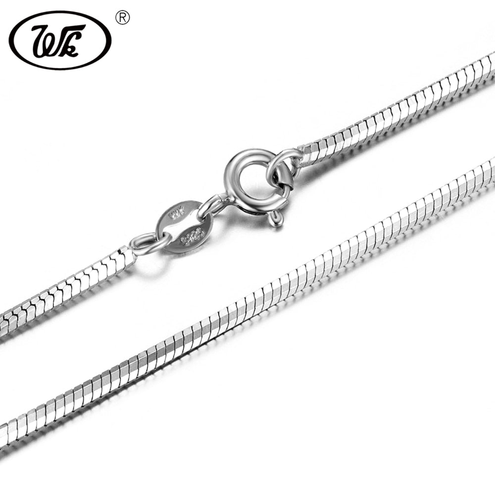 Thick Long Silver Chain 925 Snake Chain 40 45 50 55 60 65 CM 0.8MM 1MM 1.5MM 1.8MM Silver Chains Necklace Women Men W3 NA003