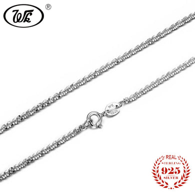 Unique Design Twisted Chain Necklace Sterling Silver 925 Solid Ladies Woman S925 Necklaces Girls Birthd Gift OW NA014