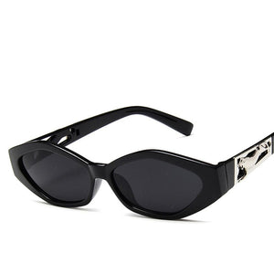 WOENFEL  Sunglasses Vintage Sun Glasses Shades Women Classic Designer Rectangle Small Frame Leopard Travel Glasses