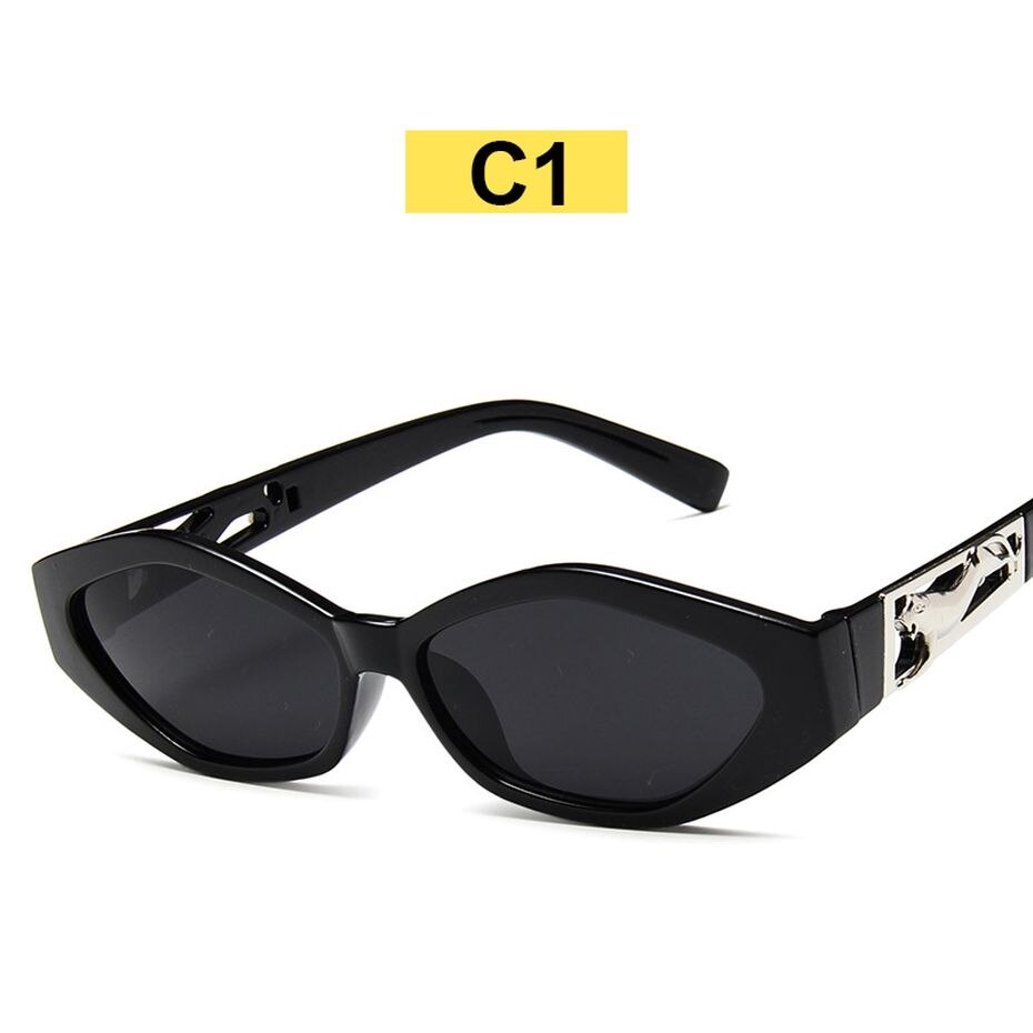 WOENFEL  Sunglasses Vintage Sun Glasses Shades Women Classic Designer Rectangle Small Frame Leopard Travel Glasses