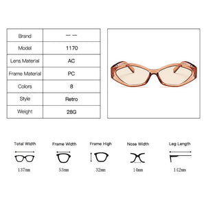 WOENFEL  Sunglasses Vintage Sun Glasses Shades Women Classic Designer Rectangle Small Frame Leopard Travel Glasses