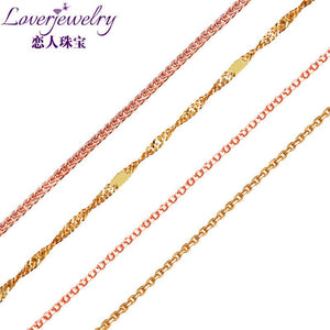 WOMEN JEWELRY CIRCLE CHAIN NECKLACE IN SOLID 18K/750 YELLOW GOLD LENGTH 18 About 45cm