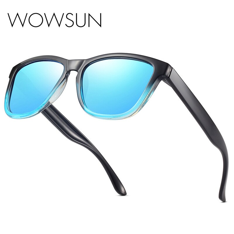 WOWSUN Brand Designer Cat Eye Sunglasses Women Vintage Black Mirror Sun Glasses Big Frame Cool Sexy Female Oculos
