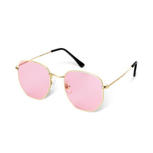 Load image into Gallery viewer, WUE 2023 vintage gold sunglasses men square metal frame silver brown black small sun glasses female unisex summer style