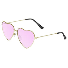Load image into Gallery viewer, WUE Ladies Heart Shaped Sunglasses metal Women Brand Designer Fashion Rimless LOVE Clear Ocean Lenses Sun Glasses Oculos UV400