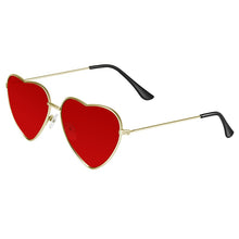 Load image into Gallery viewer, WUE Ladies Heart Shaped Sunglasses metal Women Brand Designer Fashion Rimless LOVE Clear Ocean Lenses Sun Glasses Oculos UV400