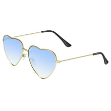 Load image into Gallery viewer, WUE Ladies Heart Shaped Sunglasses metal Women Brand Designer Fashion Rimless LOVE Clear Ocean Lenses Sun Glasses Oculos UV400
