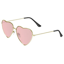 Load image into Gallery viewer, WUE Ladies Heart Shaped Sunglasses metal Women Brand Designer Fashion Rimless LOVE Clear Ocean Lenses Sun Glasses Oculos UV400