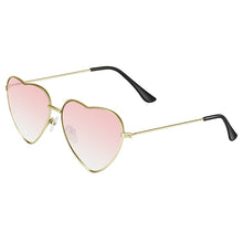 Load image into Gallery viewer, WUE Ladies Heart Shaped Sunglasses metal Women Brand Designer Fashion Rimless LOVE Clear Ocean Lenses Sun Glasses Oculos UV400