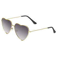Load image into Gallery viewer, WUE Ladies Heart Shaped Sunglasses metal Women Brand Designer Fashion Rimless LOVE Clear Ocean Lenses Sun Glasses Oculos UV400