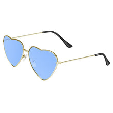 Load image into Gallery viewer, WUE Ladies Heart Shaped Sunglasses metal Women Brand Designer Fashion Rimless LOVE Clear Ocean Lenses Sun Glasses Oculos UV400