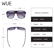 Load image into Gallery viewer, WUE Retro Square Sunglasses Steampunk Men Women Brand Designer Glasses SKULL Logo Shades UV Protection Gafas