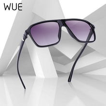 Load image into Gallery viewer, WUE Retro Square Sunglasses Steampunk Men Women Brand Designer Glasses SKULL Logo Shades UV Protection Gafas