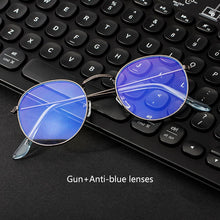Load image into Gallery viewer, WUE classic anti-blue light gaming glasses anti-glare glasses frame ladies round transparent lens glasses computer glasses