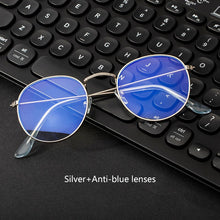 Load image into Gallery viewer, WUE classic anti-blue light gaming glasses anti-glare glasses frame ladies round transparent lens glasses computer glasses