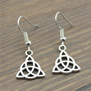 16x14mm Simple Cute Small Triquetra Symb Charm Dangle Earring, Charming Drop Earring Jewelry Dropshipping