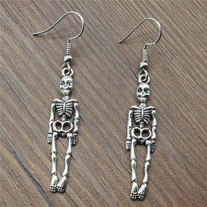 Orecchini pendenti con ciondolo a forma di teschio dal design fatto a mano alla moda, regalo di gioielli con orecchini di moda per le donne 