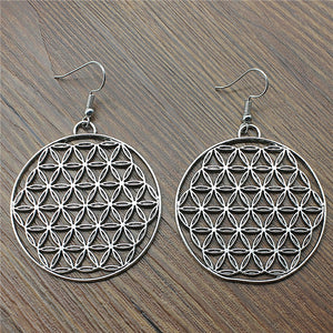 Fashion Handmade The Flower Of Life, The Seed Of Life Charm Drop Earrings, Fashion Earring For Women Dropship
