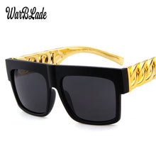 Load image into Gallery viewer, WarBLade 2023 Men Gold Metal Chain Kim Kardashian Beyonce Sunglasses Vintage Hip Hop Sun Glasses Gafas De Sol UV400