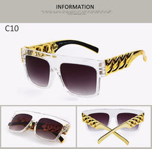 Load image into Gallery viewer, WarBLade 2023 Men Gold Metal Chain Kim Kardashian Beyonce Sunglasses Vintage Hip Hop Sun Glasses Gafas De Sol UV400