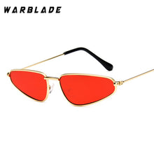 Load image into Gallery viewer, WarBLade 2023 Women Small Triangle Sunglasses  Brand Designer Metal Pink Gold Black Cat Eye Sun Glasses For Women Gift