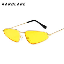 Load image into Gallery viewer, WarBLade 2023 Women Small Triangle Sunglasses  Brand Designer Metal Pink Gold Black Cat Eye Sun Glasses For Women Gift