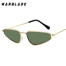 Load image into Gallery viewer, WarBLade 2023 Women Small Triangle Sunglasses  Brand Designer Metal Pink Gold Black Cat Eye Sun Glasses For Women Gift