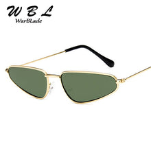 Load image into Gallery viewer, WarBLade 2023 Women Small Triangle Sunglasses  Brand Designer Metal Pink Gold Black Cat Eye Sun Glasses For Women Gift