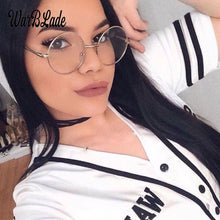 Load image into Gallery viewer, WarBLade 2023 round nerd glasses clear lens unisex gold round metal frame glasses optical men women eyeglass frame fake glasses