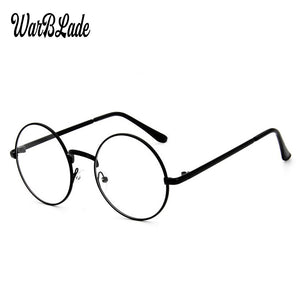 WarBLade 2023 round nerd glasses clear lens unisex gold round metal frame glasses optical men women eyeglass frame fake glasses