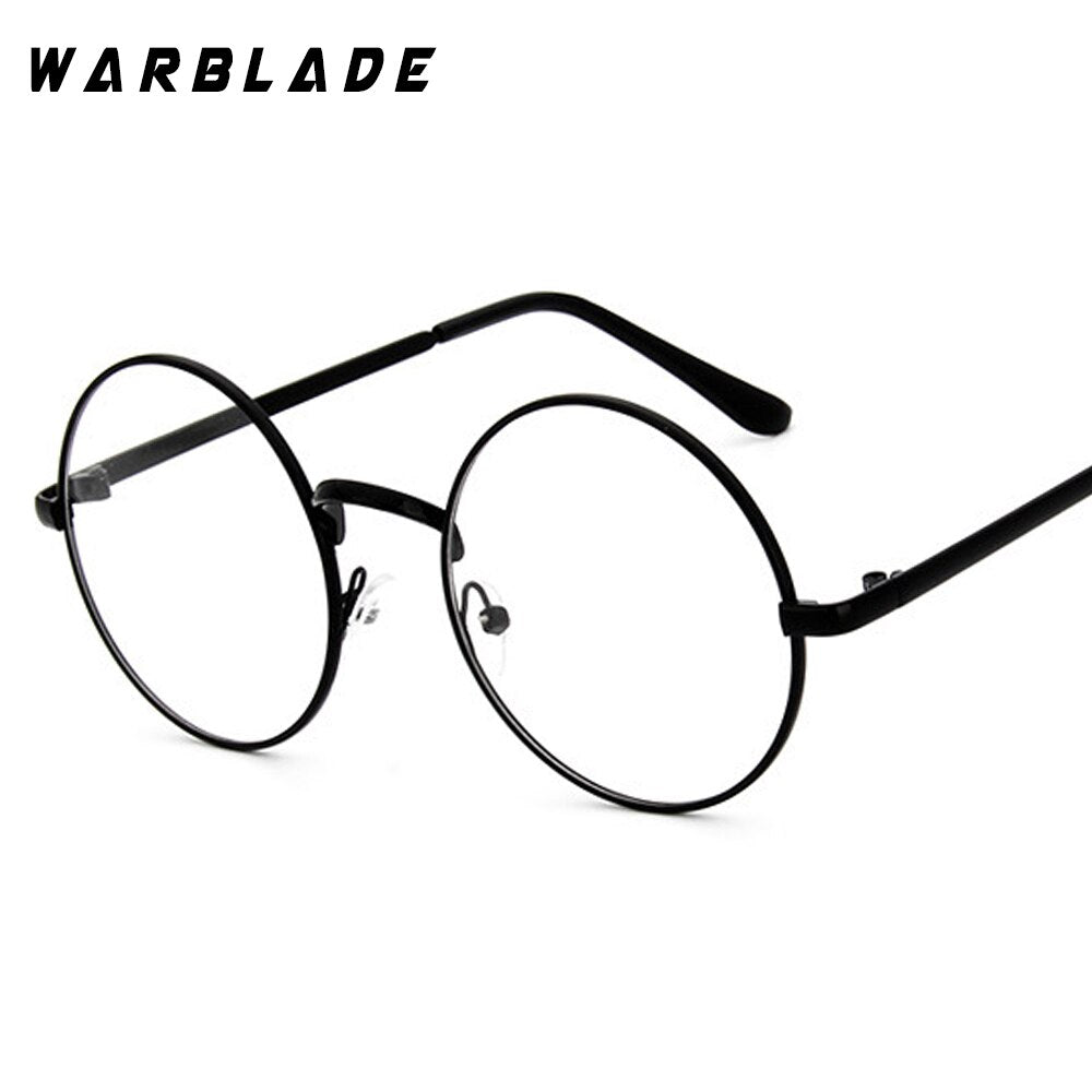WarBLade 2023 round nerd glasses clear lens unisex gold round metal frame glasses optical men women eyeglass frame fake glasses