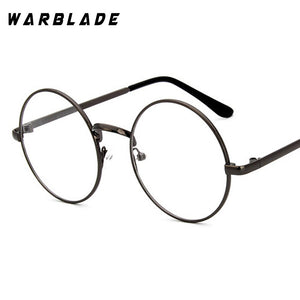 WarBLade 2023 round nerd glasses clear lens unisex gold round metal frame glasses optical men women eyeglass frame fake glasses