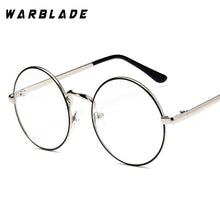 Load image into Gallery viewer, WarBLade 2023 round nerd glasses clear lens unisex gold round metal frame glasses optical men women eyeglass frame fake glasses