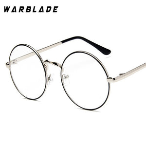 WarBLade 2023 round nerd glasses clear lens unisex gold round metal frame glasses optical men women eyeglass frame fake glasses