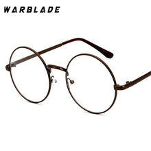 Load image into Gallery viewer, WarBLade 2023 round nerd glasses clear lens unisex gold round metal frame glasses optical men women eyeglass frame fake glasses