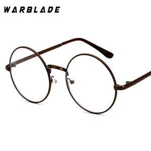 WarBLade 2023 round nerd glasses clear lens unisex gold round metal frame glasses optical men women eyeglass frame fake glasses