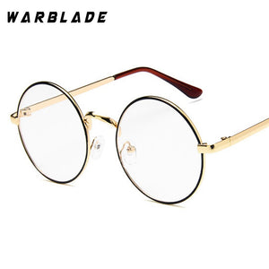 WarBLade 2023 round nerd glasses clear lens unisex gold round metal frame glasses optical men women eyeglass frame fake glasses